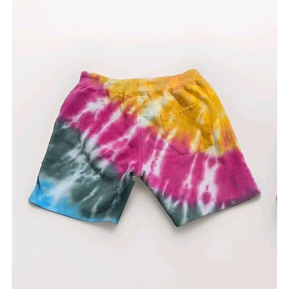 La Detresse Tie Dye Strawberry Fields Cut Off Sweat Shorts Size Small - Picture 2 of 4